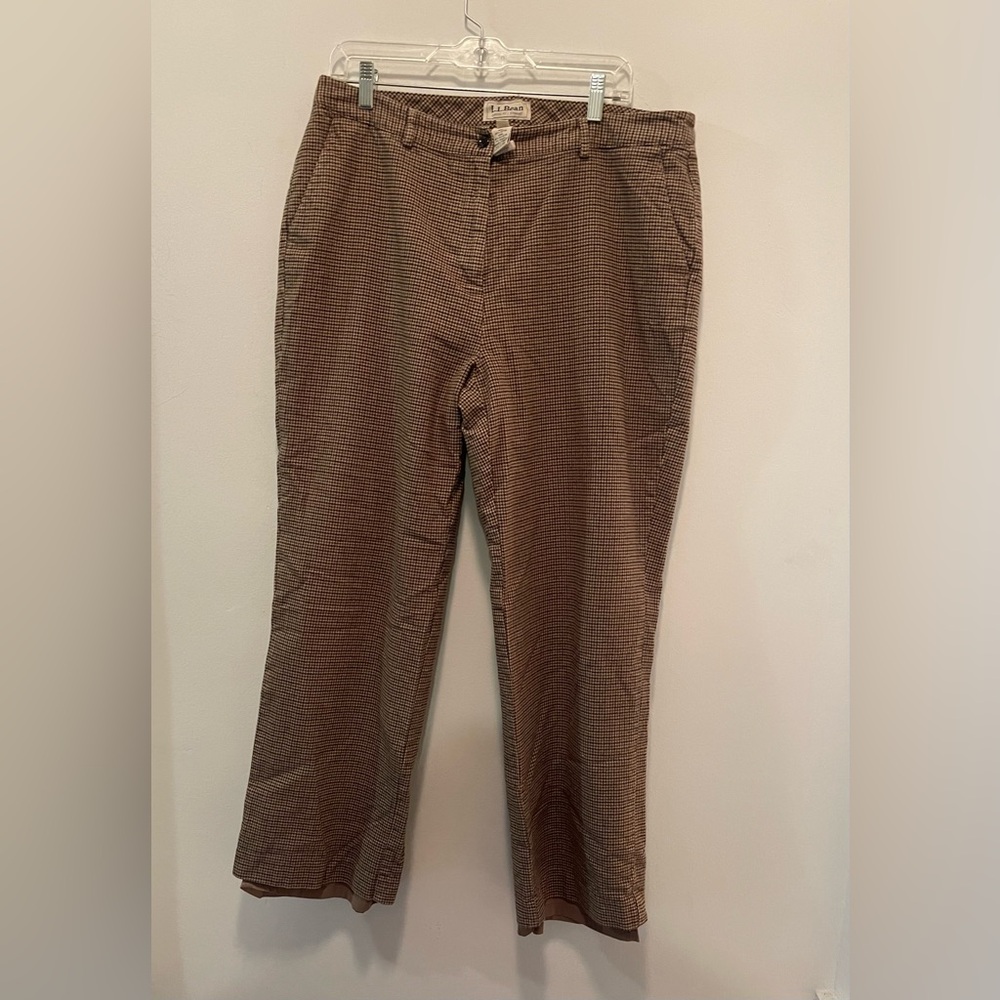 Vintage Plus Size L.L. Bean Plaid/Checkered Pants • Sz 16 Classic Straight Reg
